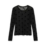 VERO MODA top met hartjes - zwart