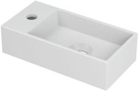 INK - Fontein Porselein Links met Kraangat - 360x180x90 mm - Mat Wit
