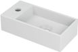 INK - Fontein Porselein Links met Kraangat - 360x180x90 mm - Mat Wit