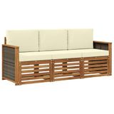 vidaXL Sofa-Sets 3 st Massief Acaciahout
