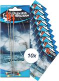 Eurocatch Platvis Onderlijn - Metalen Afhouder - 3-Haken - Maat 4 - 10 Stuks