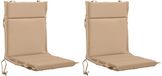 vidaXL - 2-delige - hoogrugkussen - GEMERT - 2 pcs - 100% Polyester - Zand