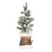 HOUTEN HUIS MET BESNEEUWDE BOOM CM 47X14X9