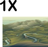 BWK Collections Placemat - 45x30 cm - Polyester - Mountain Road Design - Single