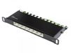 Alcasa GC-N0130 0.5U Patch Panel 8-Port Cat6e 10 Gigabit Ethernet RJ45 Zwart