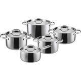 SILVERCREST® Batterie de faitouts Premium en acier inoxydable, 5 pièces (couvercle en acier inoxydable)
