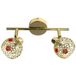 VENETI Aron Inbouwspot / wandspot - 2xG9, 40W, messing / rood