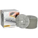 Mirka Iridium Premium schuurpapier Ø 125mm klittenband 89-gaats, korrel 120, 100 st