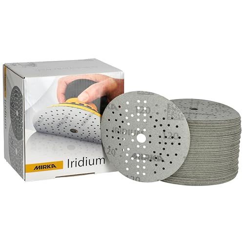 Mirka Iridium Premium schuurpapier Ø 125mm klittenband 89-gaats, korrel 120, 100 st