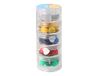 Decoratieve Acryl-decoratiestenen in hartvorm, basic-kleuren, 14 x 14 mm, 200 stuks