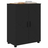 vidaXL Badkamerkast - Zwart - 60 x 35 x 80 cm - Bewerkt hout & Metaal