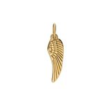 Lucardi Dames Stalen goldplated charm vleugel - Hanger - Staal - Goudkleurig