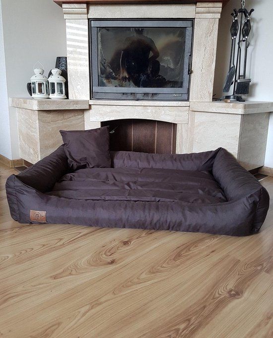 XXL Hondenbed Kunstleer - Waterdicht - Bruin - 120x60cm - Afneembare Hoes