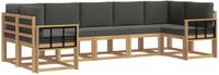 vidaXL - Buiten - bank - set - 7 - st - Wit - en - antracietkleurig