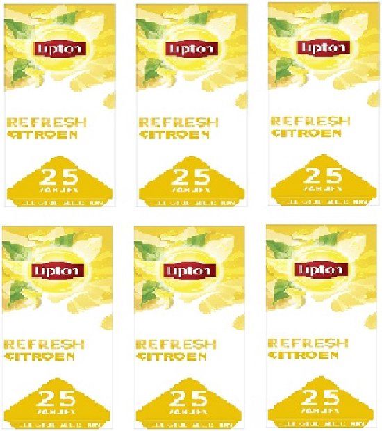 Lipton Refresh Lemon Tea - 6 x 25 Bags