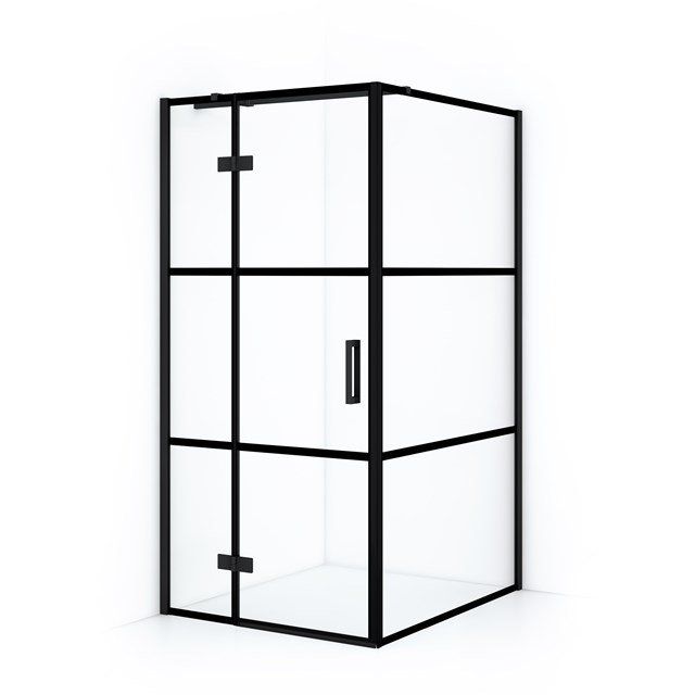 Maxaro Douchecabine Diamond 120x90cm 8mm Helder Veiligheidsglas Zwart