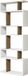Homemaniac Boekenkast Tablero 60x20x156,6 cm wit en walnootkleurig