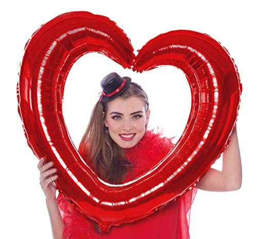 Generique Folieballon Hartvormige Fotolijst - Rood