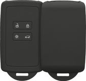 kwmobile autosleutelhoes geschikt voor Renault 4-knops Smartkey autosleutel (alleen Keyless Go) - Siliconenhoes in mat zwart