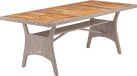 Casaria Polyrattan Tafel - FSC® gecertificeerd Acaciahout – Beige