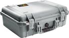 Peli 1500 Mallette photo étanche Argent avec intérieur en mousse