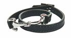 HKM Lederen armband Donkerblauw Eén maat
