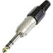 TRU COMPONENTS 595211 Jackplug 6,35 mm Stekker, recht Aantal polen: 3 Stereo Argent 1 stuk(s)