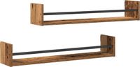 vidaXL Wandplank - Oudhout - 80 x 16 x 14 cm