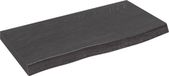 vidaXL Wastafelblad 60x30x(2-4) cm behandeld massief eikenhout donkerbruin