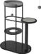 Signature Home - Richkat Kraboom - meuble pour chat moderne - tubes métalliques - avec coussins et plateforme - poteau à griffer en sisal - balle pour chat - adapté aux chats de petite, grande taille et âgés - noir classique - 80 x 43 x 111 cm