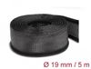 Delock Braided Sleeving with Hook-and-Loop Fastener 5 m x 19 mm black
