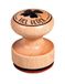 Rayher Houten stempel "Geluk", rond, diameter 3 cm