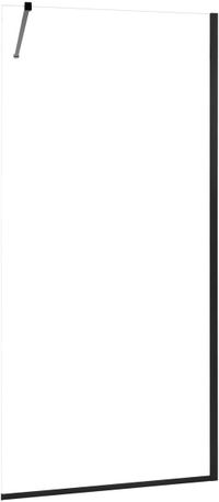 VEVOR paroi de douche fixe (864 x 1870 mm) - semi-encadré, 8 mm épaisseur, verre de sécurité transparent, noir mat