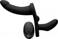 Strap U Double Take - Dubbele Vibrerende Strap-On - Zwart