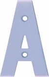 Amig Huisnummer/letter A - massief Inox RVS - 10cm - incl. bijpassende schroeven - zilver