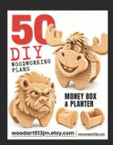 50 Woodart Jm 50 DIY Woodworking Plans: Animal Planter & Money Box Projects - set no.2