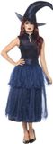 Deluxe Smiffys Kostuum -M- Deluxe Midnight Witch Blauw