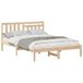 vidaXL Cadre de lit - avec tête de lit - Marron - 140 x 190 cm - Pin massif
