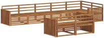 vidaXL - Ensemble de salon 8 pièces - Naturel - Bois d'acacia massif