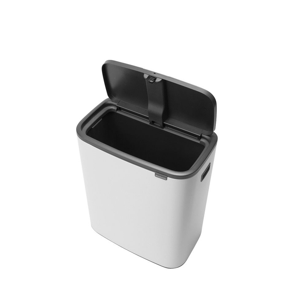 Brabantia Bo Touch Bin - 60 liter - Rechthoekig - Zwart/Wit