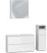 Vicco Ensemble de salle de bain Majest, Blanc Laqué/Blanc, 3 pièces