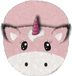 Apollo Grote voetenwarmer slof - eenhoorn - roze - one size - 30 x 27 cm - polyester - dierensloffen