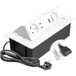 GTV – Inbouwstopcontact MULTISOFT wit met 2 x stopcontact met aarding, USB A+C, RJ45, HDMI 2.0, intrekbaar met afdekking, 1,5 m kabel