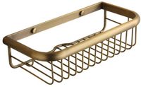 Nokozan Messing Douche Caddy Badkamer Douche Opbergrek Plank Organisator Mand Muurbevestiging Brons
