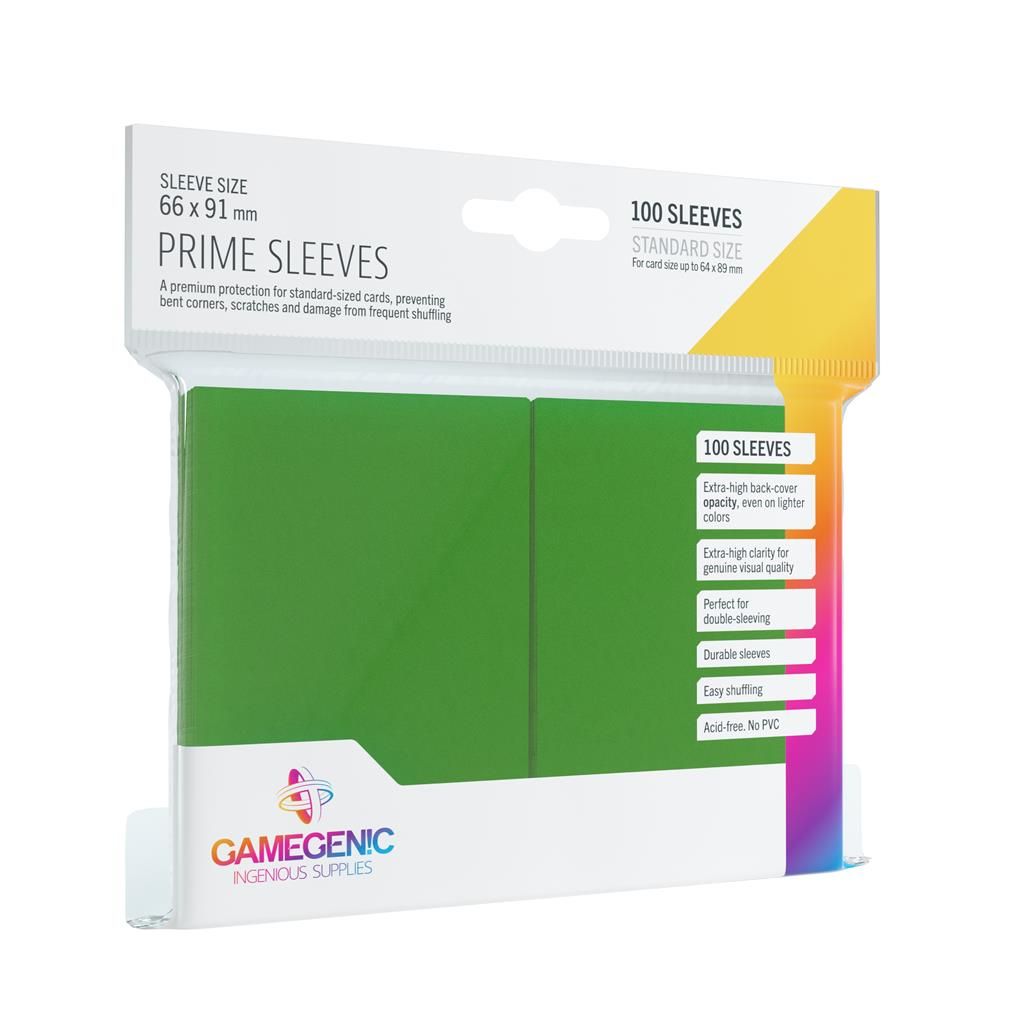 GameGenic Prime Sleeves 66x91mm Groen (100 stuks)
