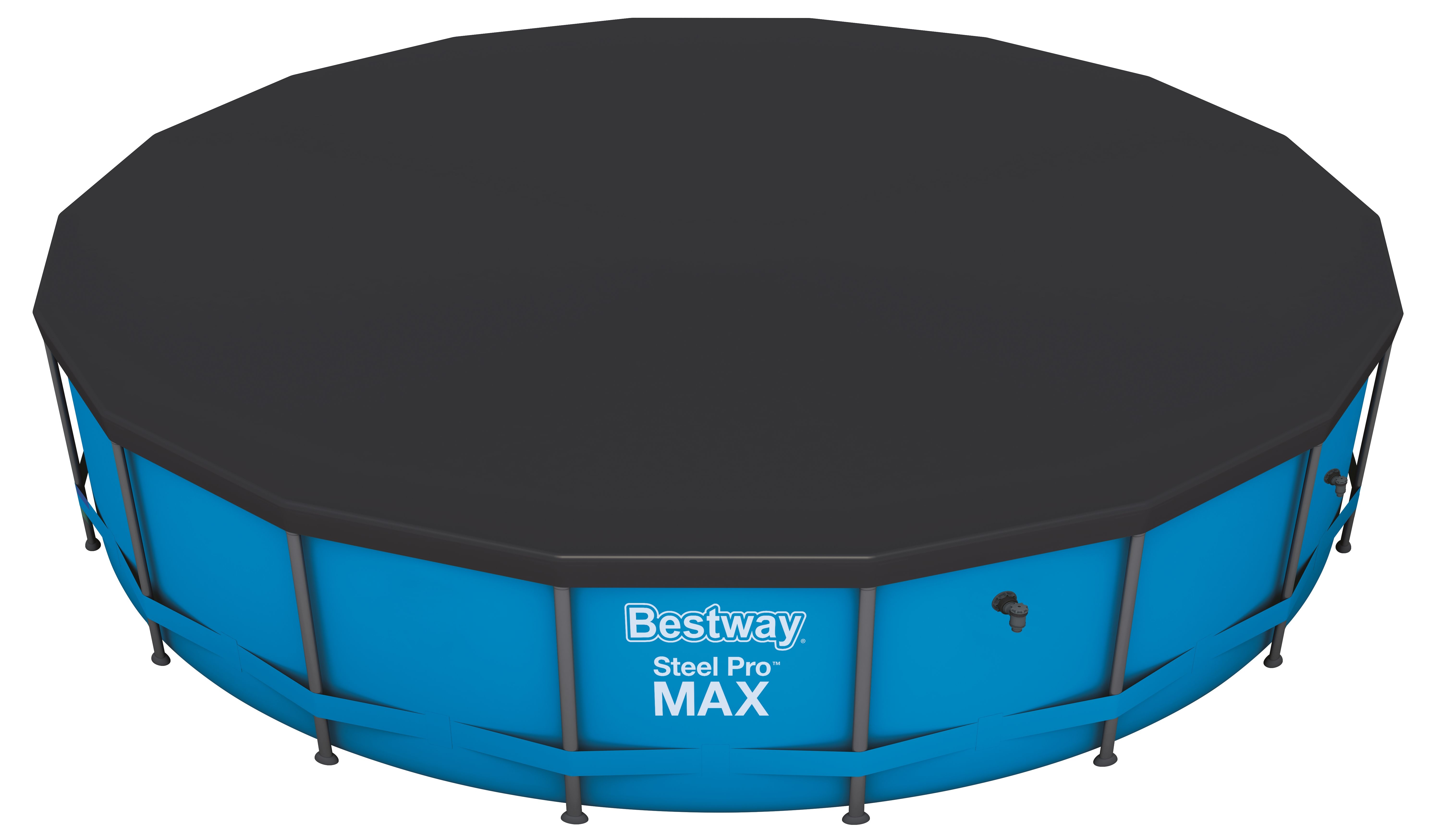 Bestway Flowclear Zwembad Cover Rond 549 cm - Grijs