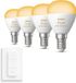 Philips Hue White Ambiance Pack d'extension - 4x Ampoule Boule E14 - Lumière Blanc Chaud à Blanc Froid - Interrupteur Variateur Inclus