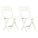 Chaises pliantes, 2 pièces, plastique blanc