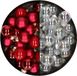 Othmar Decorations Bv Mini kerstballen - 48 stuks - transparent nacré et rouge - 2,5 cm - verre