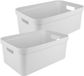 Sunware boîte de rangement Sigma - 2x - plastique - 45 litres - blanc - 39 x 59 x 24 cm